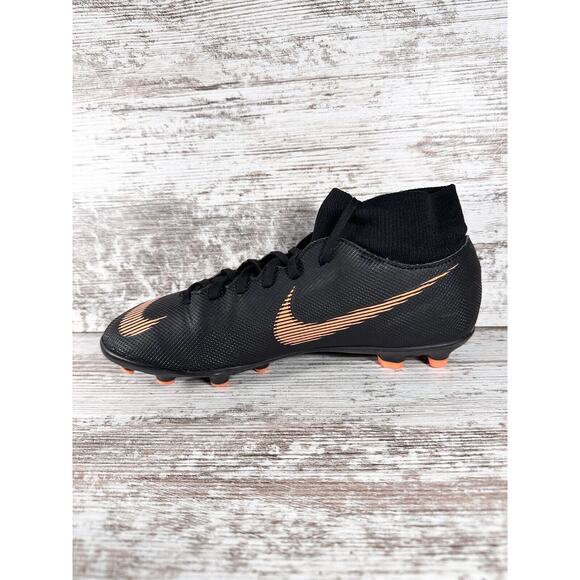 Men's Nike Superfly 6 Elite ACC Flyknit FG Black/Orange Soccer Cleats Sz 7 - Picture 3 of 9